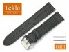 TEKLA 20 mm CARBON pasek skórzany PT02 białe szycie